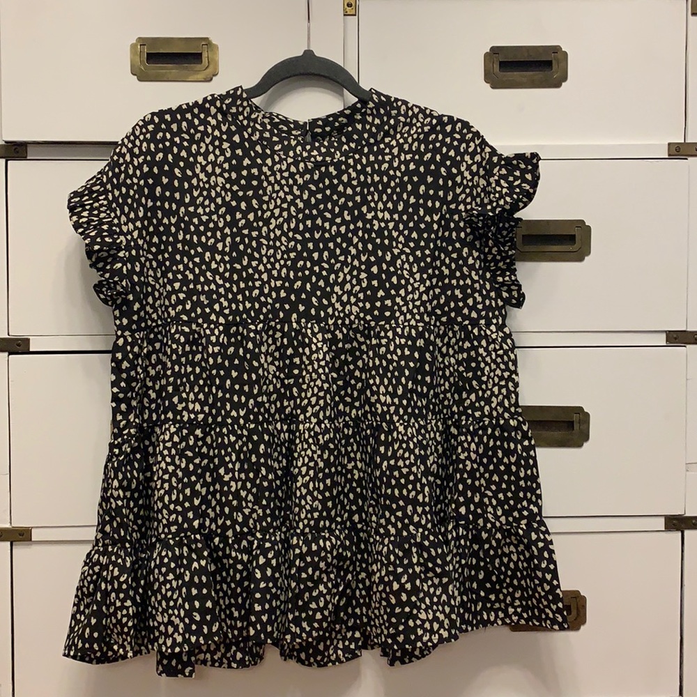 Babydoll Top- Leopard Print